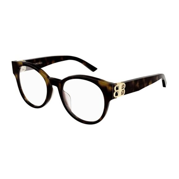 NEW BALENCIAGA EYEGLASSES BB0173O 002 HAVANA WOMEN ROUND EYEWEAR - Picture 1 of 3